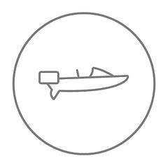 Image showing Motorboat line icon.