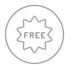 Image showing Free tag line icon.