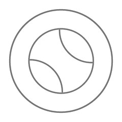 Image showing Tennis ball line icon.