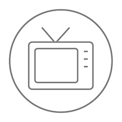 Image showing Retro television line icon.