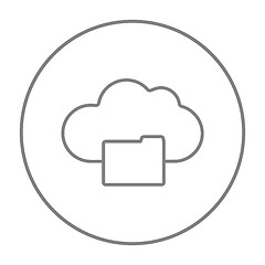 Image showing Cloud computing line icon.