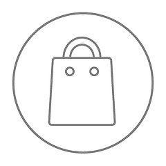 Image showing Shopping bag line icon.