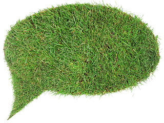 Image showing Grass Speech Balloon Cutout