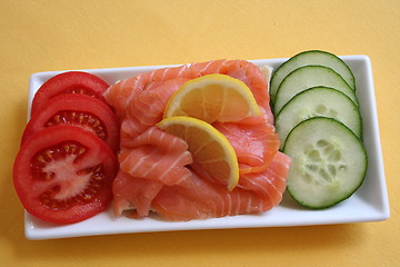 Image showing Salmon sandwich