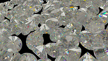 Image showing Large Diamonds and gemstones isolated