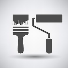 Image showing Construction paint brushes icon