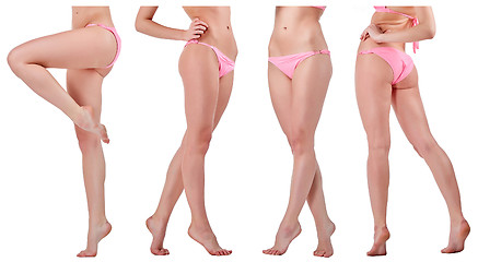 Image showing The collage of beautiful female body