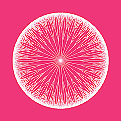 Image showing white circular shape on red