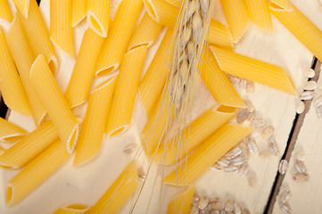 Image showing Italian pasta penne with wheat