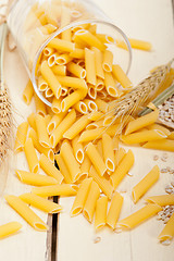 Image showing Italian pasta penne with wheat