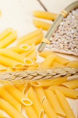 Image showing Italian pasta penne with wheat