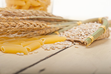 Image showing Italian pasta penne with wheat