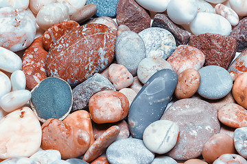 Image showing Colored pebbles close-up