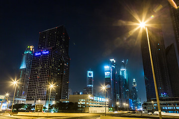 Image showing Dubai Dowtown at ngiht, United Arab Emirates