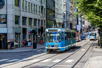 Image showing Modern tram in Oslo, Norway