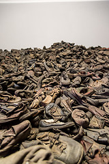 Image showing Boots of victims in Auschwitz