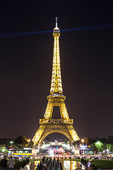 Image showing Eiffel Tower at sunset in Paris