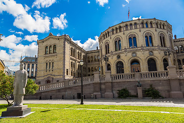 Image showing Norwegian Parliament building in Oslo