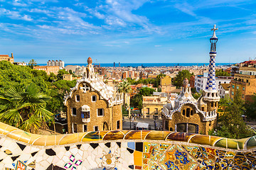 Image showing Park Guell in Barcelona, Spain