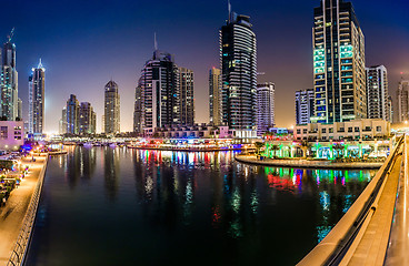 Image showing Dubai Marina cityscape, UAE