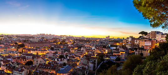 Image showing Lisbon at nigth