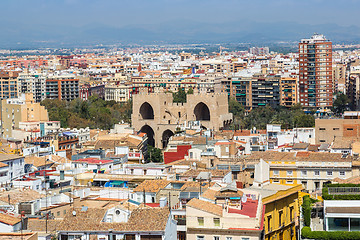 Image showing Valencia aerial skyline