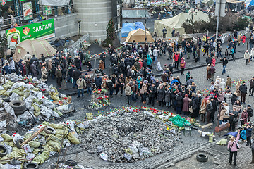 Image showing Ukrainian revolution, Euromaidan after an attack by government f