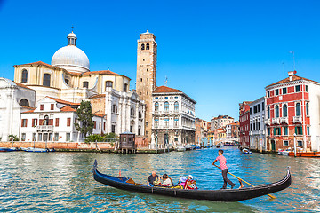 Image showing Gondola on Canal Grande in Venice