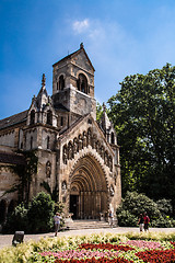 Image showing Old church in Budapest park