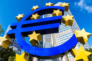 Image showing Euro sign in Frankfurt