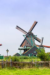 Image showing Wind mills in Holland