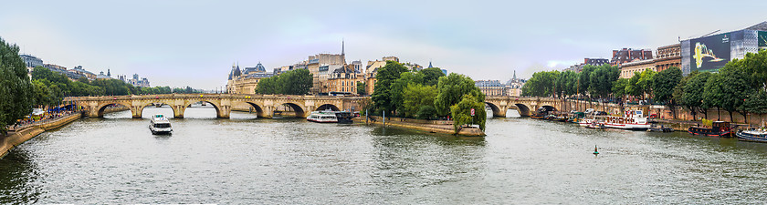 Image showing Seine and Notre Dame de Paris