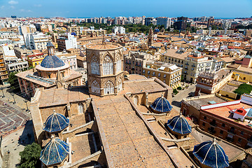 Image showing Valencia aerial skyline