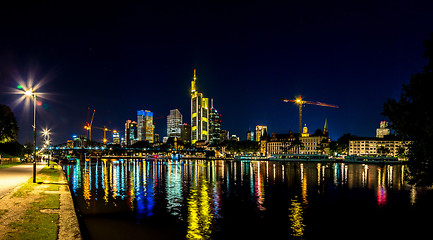 Image showing Frankfurt am Main during sunset