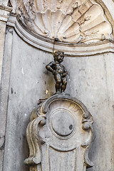 Image showing Manneken Pis statue in Brussels