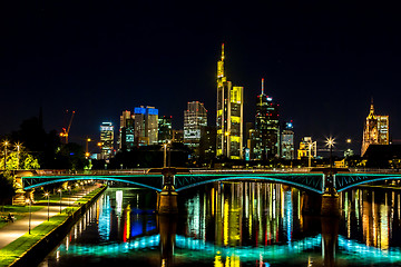 Image showing Frankfurt am Main during sunset