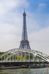 Image showing Seine in Paris and Eiffel tower