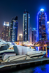 Image showing Dubai Marina cityscape, UAE