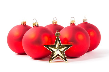 Image showing Red christmas ball