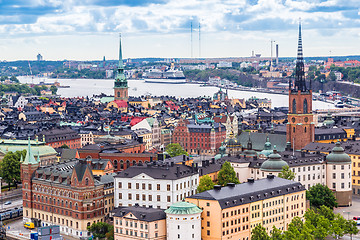 Image showing Ppanorama of the Old Town  in Stockholm, Sweden