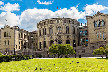Image showing Norwegian Parliament building in Oslo