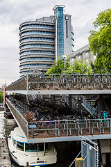 Image showing Parking for bikes in Amsterdam