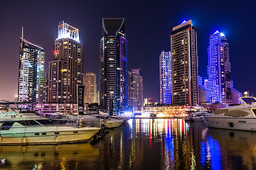 Image showing Dubai Marina cityscape, UAE