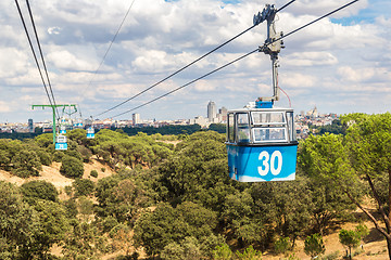 Image showing Cable car in Madrid in Spain