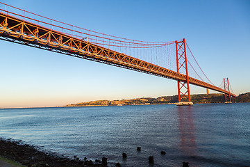 Image showing Rail bridge  in Lisbon, Portugal.