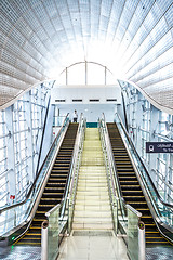 Image showing Automatic Stairs at Dubai Metro Station