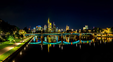 Image showing Frankfurt am Main during sunset