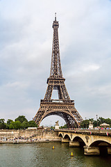 Image showing Seine in Paris and Eiffel tower