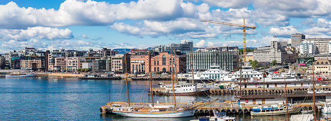 Image showing Oslo skyline and harbor. Norway
