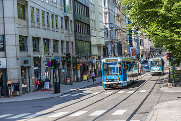 Image showing Modern tram in Oslo, Norway